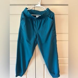 Caribbean Blue Easy Stretch scrub pants-jogger style.